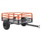 VEVOR Heavy Duty Steel ATV Dump Trailer, 680 kg Χωρητικότητα φόρτωσης 0,43 κυβικά μέτρα, ρυμουλκούμενο πίσω από αμαξίδιο κήπου, με αφαιρούμενα πλαϊνά και 2 ελαστικά, για χλοοκοπτικά, τρακτέρ, ATV, UTV