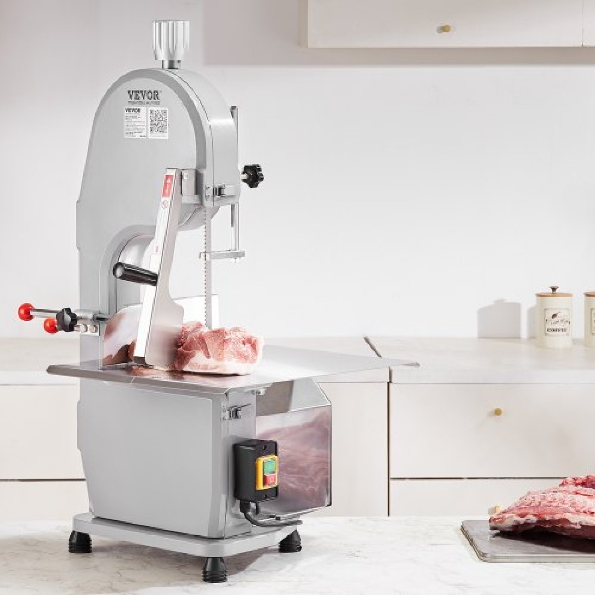 VEVOR 1500W Εμπορικό Ηλεκτρικό Πριόνι Κρέατος Ανοξείδωτο Πριόνι για κόκκαλα
