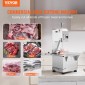 VEVOR 2200W Επαγγελματικό Ηλεκτρικό Πριόνι Κρέατος Ανοξείδωτο Πριόνι για κόκκαλα