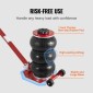 VEVOR Air Jack, 3 Ton/3000 kg Air Jack Triple Bag Air Jack, Airbag Jack με έξι χαλύβδινους σωλήνες, ανύψωση έως 44,9 cm, 3-5 s Fast Lifting Pneumatic Jack, με ρυθμιζόμενη μακριά λαβή για αυτοκίνητα, γκαράζ, επισκευή (κόκκινο)