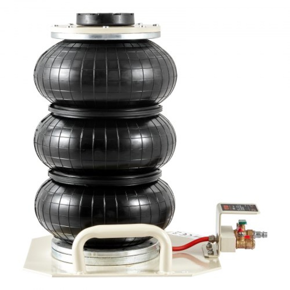 VEVOR Air Jack, 3 Ton/6600 lbs Triple Bag Air Jack, Air Bag Lift έως 450 mm, 3-5S Fast Lifting Pneumatic Jack, με πλαϊνές λαβές για αυτοκίνητα, γκαράζ, επισκευή (Λευκό)