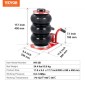 VEVOR Triple Bag Air Jack 3 Ton/6600 lbs Πνευματικός γρύλος για ανύψωση SUV αυτοκινήτου