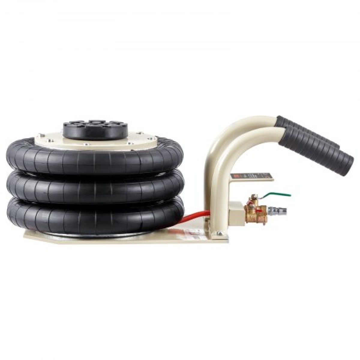 VEVOR Air Jack, 3 Ton/6600 lbs Triple Bag Air Jack, Airbag Jack με έξι χαλύβδινους σωλήνες, ανύψωση έως 17,7 ίντσες/450 mm, 3-5 s Fast Lifting Pneumatic Jack, με πλευρικές λαβές για αυτοκίνητο, γκαράζ, επισκευή (Λευκό)