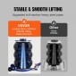 VEVOR Air Jack, 5 Ton/11000 lbs Triple Bag Air Jack, Airbag Jack with Six Steel Pipes, Lift up to 18,5 inch/470 mm, Fast Lifting Pneumatic Jack 3-5 s, με ρυθμιζόμενη λαβή για αυτοκίνητο, γκαράζ, επισκευή