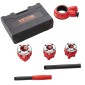 VEVOR Ratchet Pipe Threader Kit, 1/2" NPT, 3/4" NPT, 1" NPT Manual Ratcheting Pipe Threader, φορητό σετ εργαλείων σπειρώματος σωλήνων με μήτρες 3 τμχ NPT, θήκη αποθήκευσης για γαλβανισμένους σωλήνες αλουμινίου από σίδηρο χαλκού