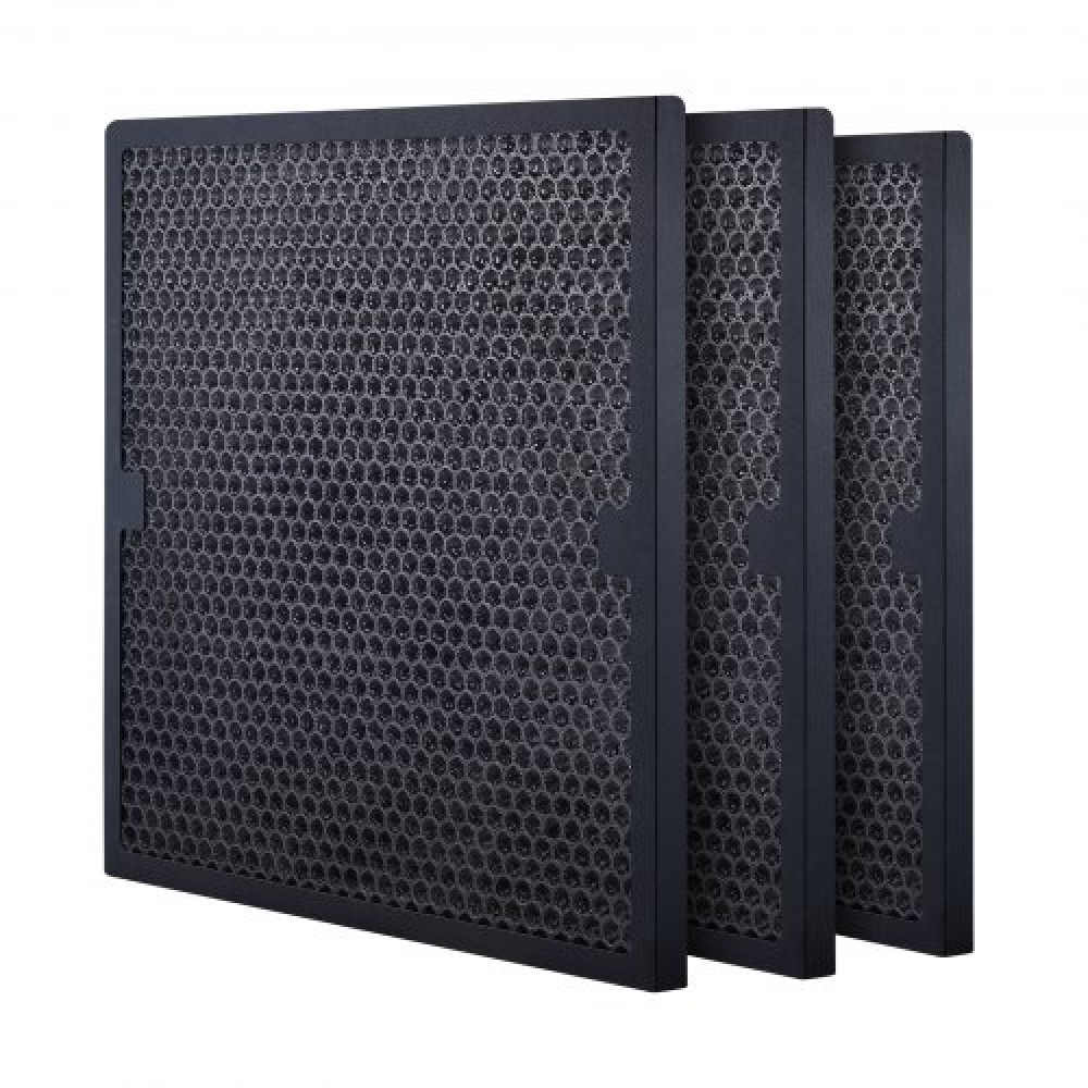 Φίλτρα ενεργού άνθρακα VEVOR, 3 Pack, 15,7'' x 15,7'' Αντικατάσταση φίλτρου αέρα, Υψηλής απόδοσης φίλτρα Stage 2 Συμβατά με BlueDri & VEVOR Scrubber, Καθαριστές αέρα, Εξοπλισμός αποκατάστασης ζημιών από νερό