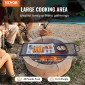 Σχάρα ψησίματος VEVOR X-Marks Fire Pit Grill, Ορθογώνια Σχάρα Μαγειρέματος, Heavy Duty Steel Campfire Grill Grill with Handle & Support X Wire, Φορητά μαγειρικά σκεύη camping για πάρτι έξω, μαύρο 44 ιντσών