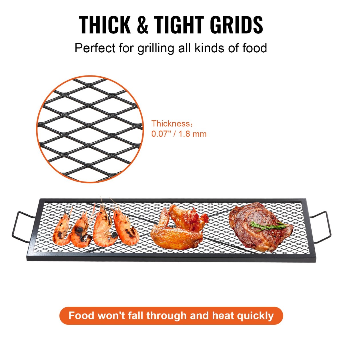 Σχάρα ψησίματος VEVOR X-Marks Fire Pit Grill, Ορθογώνια Σχάρα Μαγειρέματος, Heavy Duty Steel Campfire Grill Grill with Handle & Support X Wire, Φορητά μαγειρικά σκεύη camping για πάρτι έξω, μαύρο 44 ιντσών
