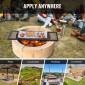 Σχάρα ψησίματος VEVOR X-Marks Fire Pit Grill, Ορθογώνια Σχάρα Μαγειρέματος, Heavy Duty Steel Campfire Grill Grill with Handle & Support X Wire, Φορητά μαγειρικά σκεύη camping για πάρτι έξω, μαύρο 44 ιντσών