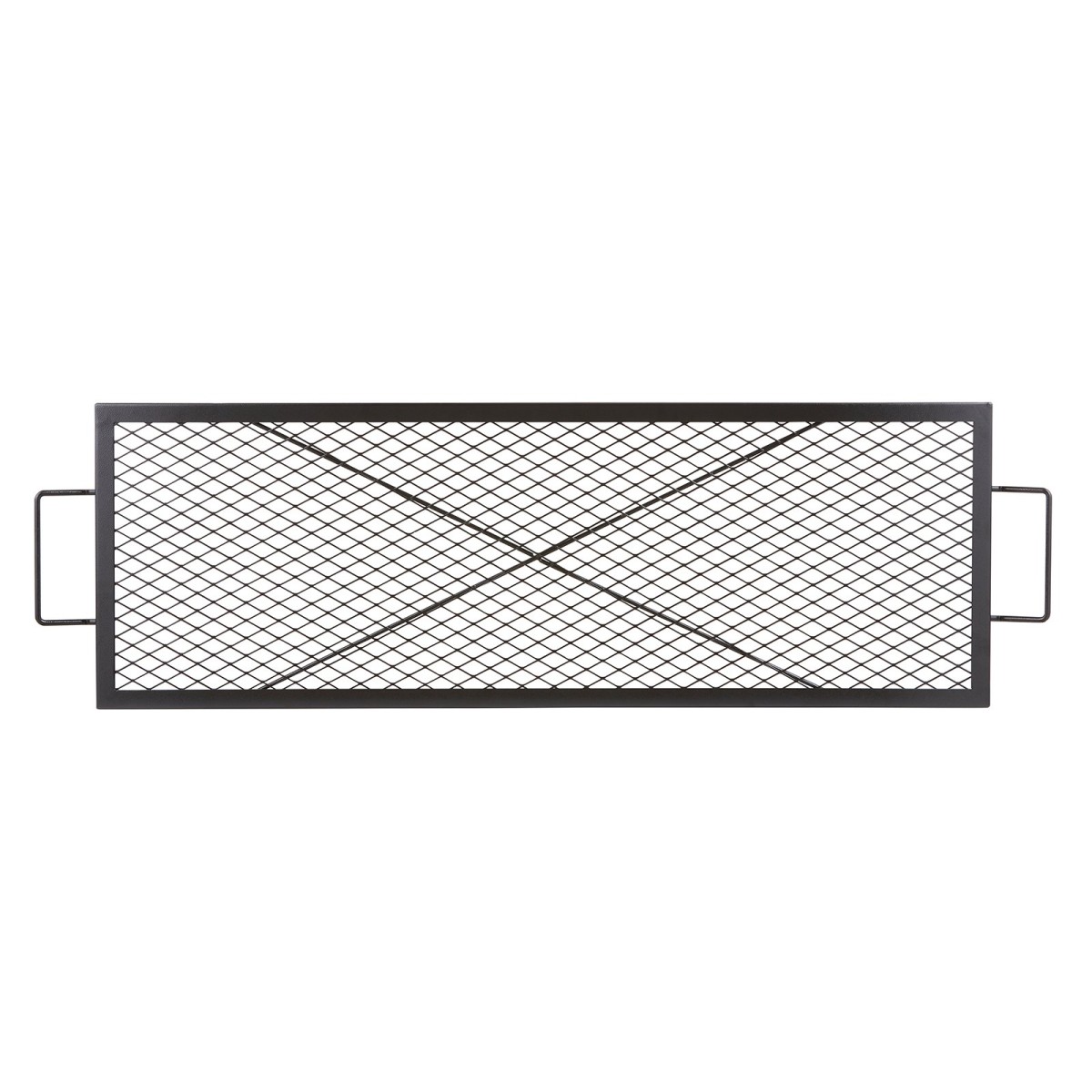Σχάρα ψησίματος VEVOR X-Marks Fire Pit Grill, Ορθογώνια Σχάρα Μαγειρέματος, Heavy Duty Steel Campfire Grill Grill with Handle & Support X Wire, Φορητά μαγειρικά σκεύη camping για πάρτι έξω, μαύρο 44 ιντσών