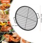 Σχάρα ψησταριάς VEVOR X-Marks Fire Pit, στρογγυλή σχάρα μαγειρέματος, σχάρα ψησίματος από ατσάλι βαρέως τύπου Campfire BBQ με λαβή και σύρμα στήριξης X, φορητό μαγειρικό σκεύος κάμπινγκ για εξωτερικό πάρτι & συγκέντρωση, 30 ιντσών μαύρο