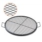 Σχάρα ψησταριάς VEVOR X-Marks Fire Pit, στρογγυλή σχάρα μαγειρέματος, σχάρα ψησίματος από ατσάλι βαρέως τύπου Campfire BBQ με λαβή και σύρμα στήριξης X, φορητό μαγειρικό σκεύος κάμπινγκ για εξωτερικό πάρτι & συγκέντρωση, 30 ιντσών μαύρο