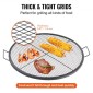 Σχάρα ψησταριάς VEVOR X-Marks Fire Pit, στρογγυλή σχάρα μαγειρέματος, σχάρα ψησίματος από ατσάλι βαρέως τύπου Campfire BBQ με λαβή και σύρμα στήριξης X, φορητό μαγειρικό σκεύος κάμπινγκ για εξωτερικό πάρτι & συγκέντρωση, 36 ιντσών μαύρο