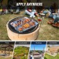 Σχάρα ψησταριάς VEVOR X-Marks Fire Pit, στρογγυλή σχάρα μαγειρέματος, σχάρα ψησίματος από ατσάλι βαρέως τύπου Campfire BBQ με λαβή και σύρμα στήριξης X, φορητό μαγειρικό σκεύος κάμπινγκ για εξωτερικό πάρτι & συγκέντρωση, 36 ιντσών μαύρο