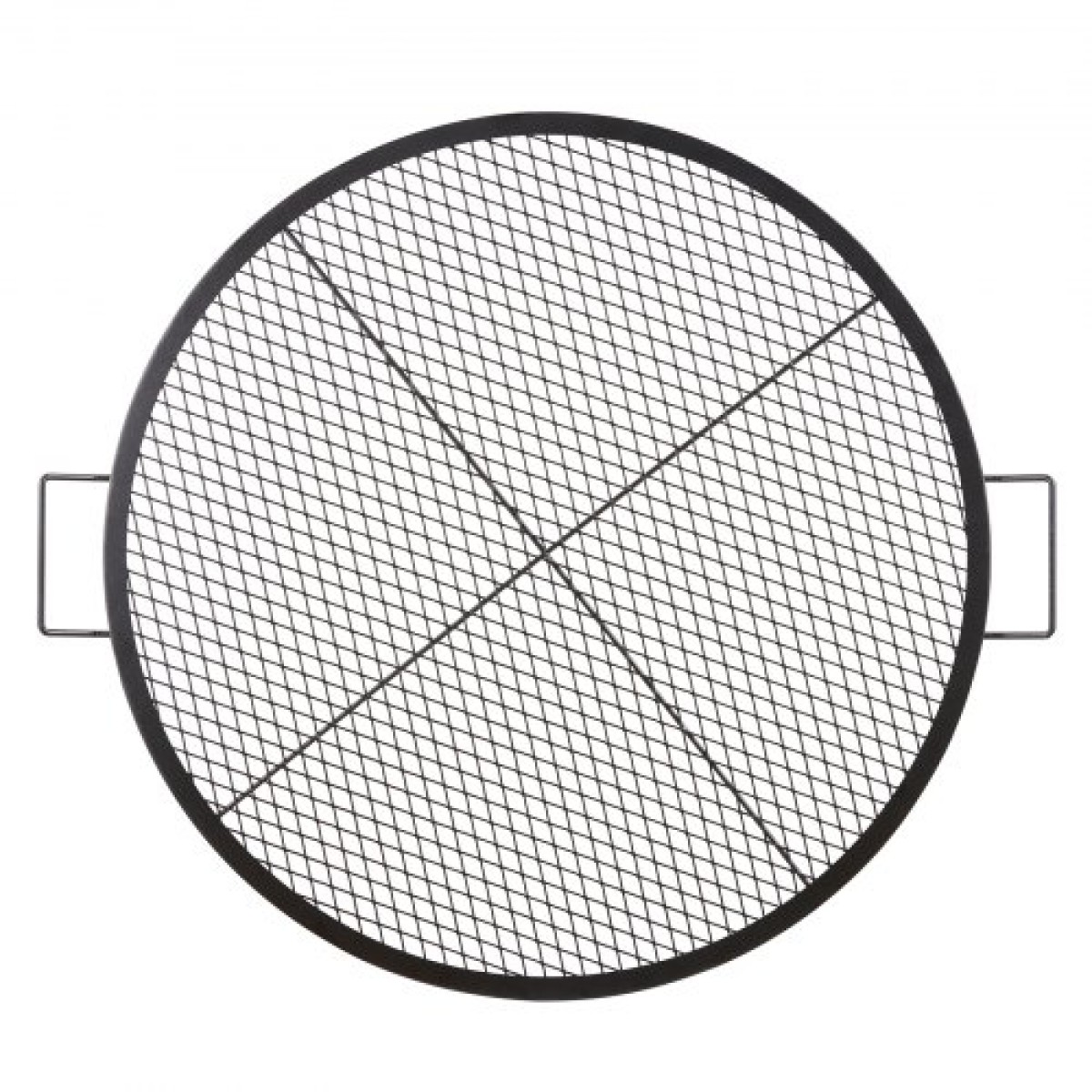 Σχάρα ψησταριάς VEVOR X-Marks Fire Pit, στρογγυλή σχάρα μαγειρέματος, σχάρα ψησίματος από ατσάλι βαρέως τύπου Campfire BBQ με λαβή και σύρμα στήριξης X, φορητό μαγειρικό σκεύος κάμπινγκ για εξωτερικό πάρτι & συγκέντρωση, 36 ιντσών μαύρο