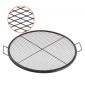 Σχάρα ψησταριάς VEVOR X-Marks Fire Pit, στρογγυλή σχάρα μαγειρέματος, σχάρα ψησίματος από ατσάλι βαρέως τύπου Campfire BBQ με λαβή και σύρμα στήριξης X, φορητό μαγειρικό σκεύος κάμπινγκ για εξωτερικό πάρτι & συγκέντρωση, 36 ιντσών μαύρο