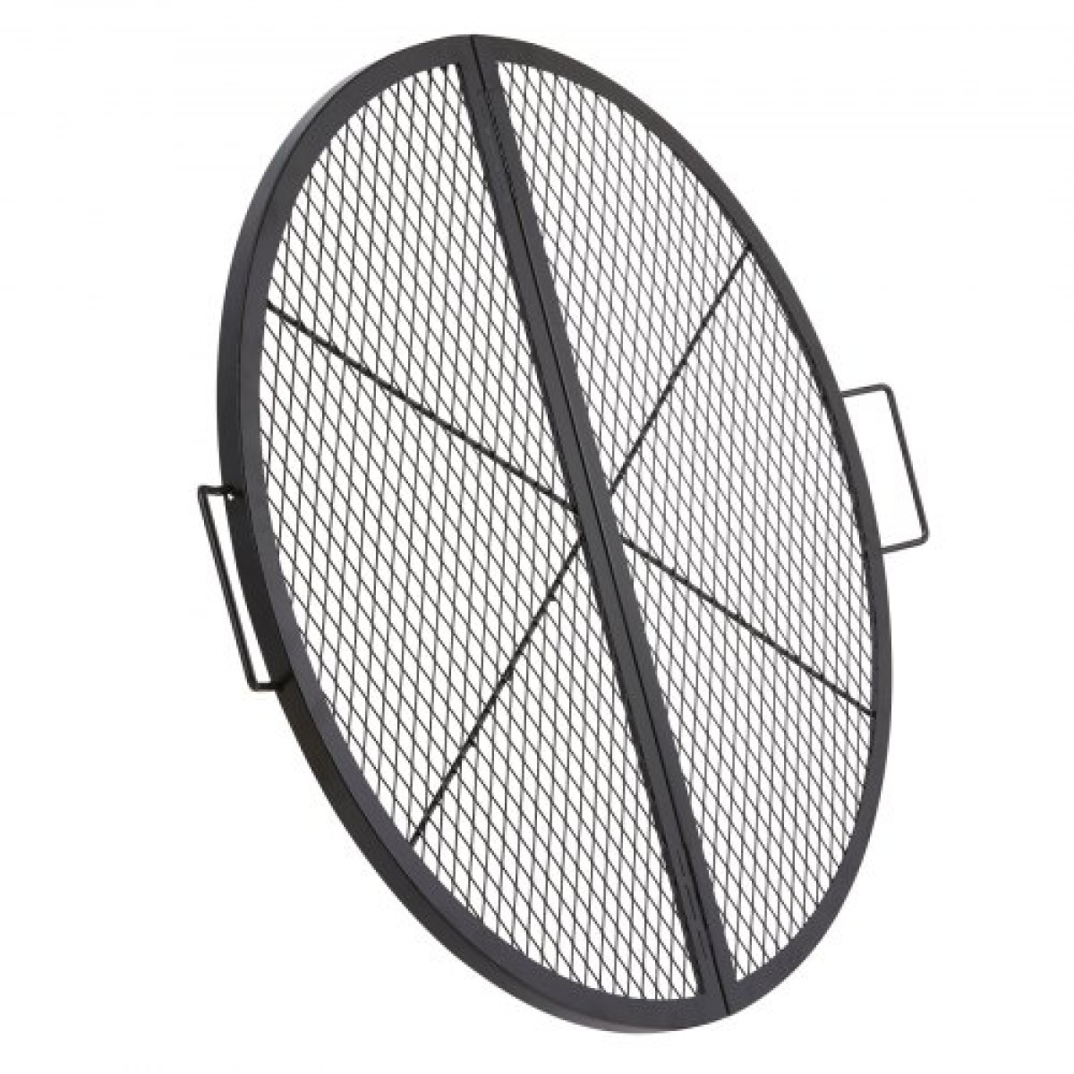 Σχάρα ψησταριάς VEVOR X-Marks Fire Pit Grill, Αναδιπλούμενη στρογγυλή σχάρα μαγειρέματος, Heavy Duty Steel Campfire Grill Grill with Handle and Support X Wire, Φορητά μαγειρικά σκεύη Camping για εξωτερικό πάρτι, 36 ιντσών μαύρο