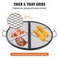 Σχάρα ψησταριάς VEVOR X-Marks Fire Pit Grill, Αναδιπλούμενη στρογγυλή σχάρα μαγειρέματος, Heavy Duty Steel Campfire Grill Grill with Handle and Support X Wire, Φορητά μαγειρικά σκεύη Camping για εξωτερικό πάρτι, 36 ιντσών μαύρο