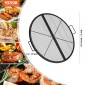 Σχάρα ψησταριάς VEVOR X-Marks Fire Pit Grill, Αναδιπλούμενη στρογγυλή σχάρα μαγειρέματος, Heavy Duty Steel Campfire Grill Grill with Handle and Support X Wire, Φορητά μαγειρικά σκεύη Camping για εξωτερικό πάρτι, 36 ιντσών μαύρο