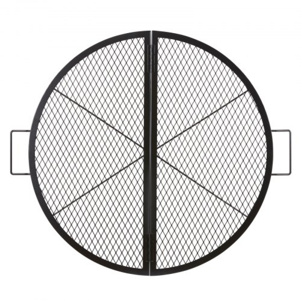 Σχάρα ψησταριάς VEVOR X-Marks Fire Pit Grill, Αναδιπλούμενη στρογγυλή σχάρα μαγειρέματος, Heavy Duty Steel Campfire Grill Grill with Handle and Support X Wire, Φορητά μαγειρικά σκεύη Camping για εξωτερικό πάρτι, 36 ιντσών μαύρο