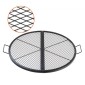 Σχάρα ψησταριάς VEVOR X-Marks Fire Pit Grill, Αναδιπλούμενη στρογγυλή σχάρα μαγειρέματος, Heavy Duty Steel Campfire Grill Grill with Handle and Support X Wire, Φορητά μαγειρικά σκεύη Camping για εξωτερικό πάρτι, 36 ιντσών μαύρο