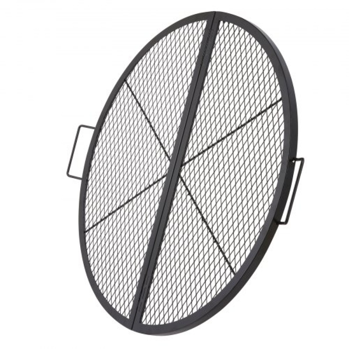 Σχάρα ψησταριάς VEVOR X-Marks Fire Pit Grill, Αναδιπλούμενη στρογγυλή σχάρα μαγειρέματος, Heavy Duty Steel Campfire Grill Grill with Handle and Support X Wire, Φορητά μαγειρικά σκεύη Camping για εξωτερικό πάρτι, 36 ιντσών μαύρο