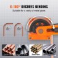 VEVOR Pipe Tube Bender, 9,5mm έως 25,4mm OD Manual Pipe Tube Bender with 7 Bending Dies, 180° Copper Pipes Aluminium Bending Tools for HVAC Air Conditioning Refrigerator Auto Repair