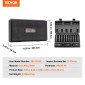 VEVOR 1/2" Drive Impact Socket Set, 13 Piece Deep Socket Set Metric 10-24mm, 6 Point CR-V Alloy Steel for Auto Repair, Ευανάγνωστα σημάδια μεγέθους, στιβαρή κατασκευή, περιλαμβάνει θήκη αποθήκευσης