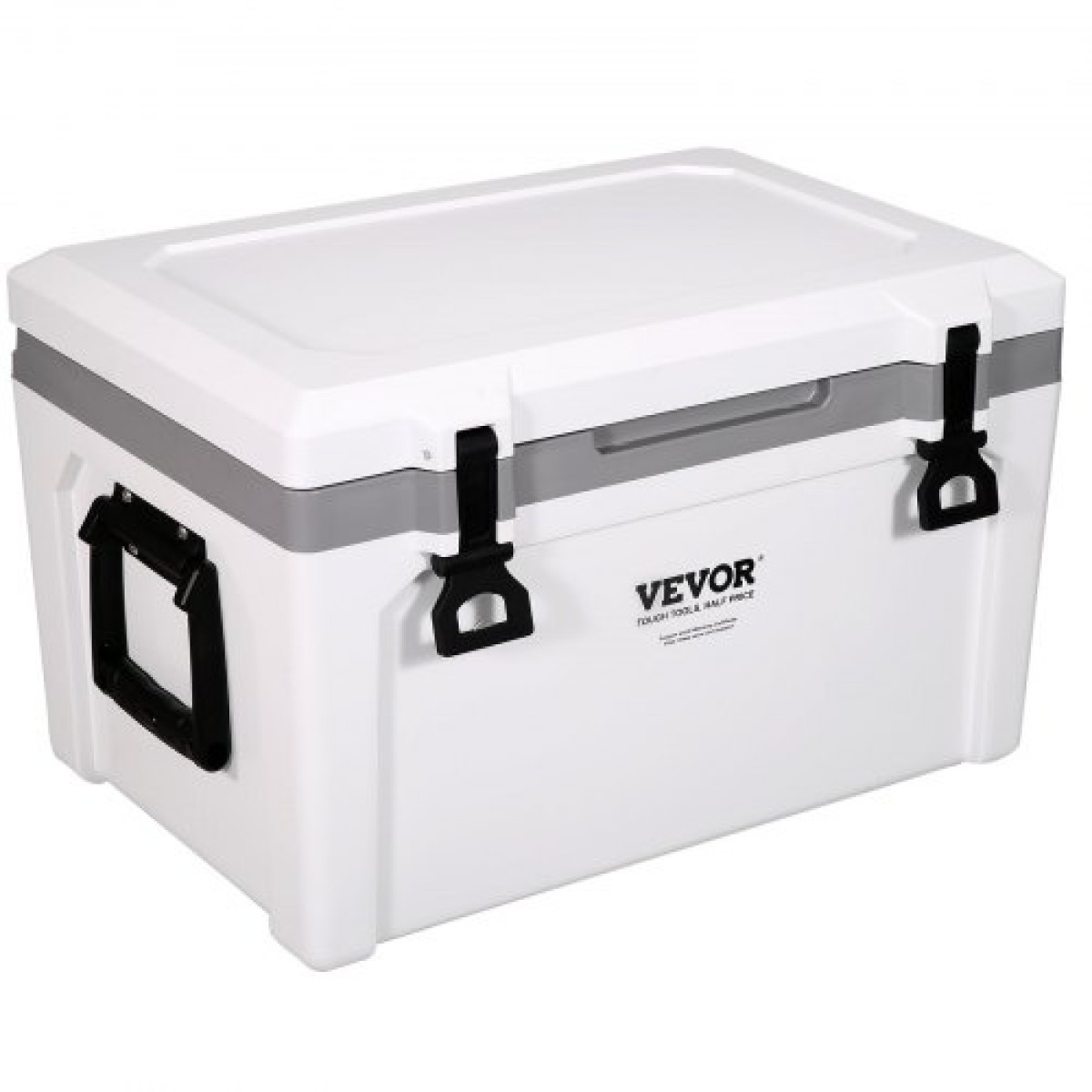 Φορητό ψυγείο VEVOR Insulated, 52 qt, Χωράει 50 δοχεία, Σκληρός ψύκτης συγκράτησης πάγου με λαβή βαρέως τύπου, Κουτί μεσημεριανού γεύματος πάγου για κάμπινγκ, παραλία, πικνίκ, ταξίδια, εξωτερικό χώρο, διατηρεί τον πάγο για έως και 6 ημέρες