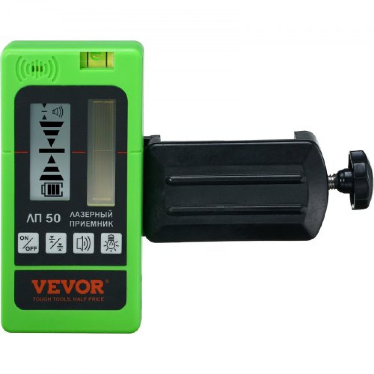 VEVOR Laser Receiver Detector 6004,6 cm Range Green Laser and Red Beam with Clamp