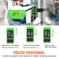 VEVOR Laser Receiver Detector 6004,6 cm Range Green Laser and Red Beam with Clamp