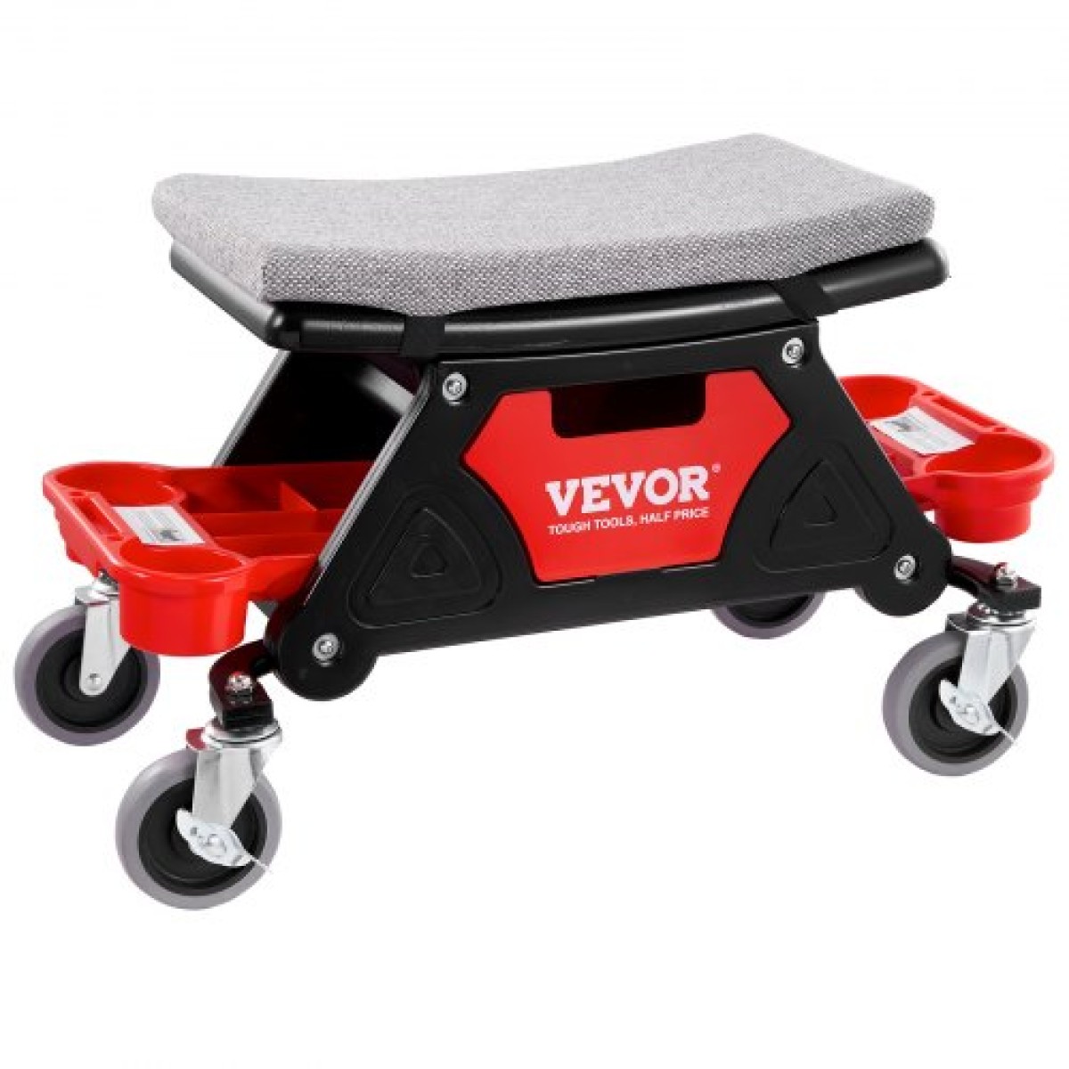 Σκαμπό VEVOR Mechanics, κυλιόμενο μηχανικό κάθισμα χωρητικότητας 136,1 κιλών με ρόδες 10,2 cm, τρεις συρταριέρες εργαλείων και συρτάρι, βαρέως τύπου αναρριχητικό κάθισμα για το σπίτι γκαράζ DIY Automotive