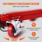 Επιτραπέζιο καρότσι VEVOR Hydraulic Lift, 500lbs Capacity Ύψος ανύψωσης 28,5" Χειροκίνητο Τραπέζι ανύψωσης μονής ψαλίδας με 4 ρόδες και αντιολισθητικό μαξιλαράκι, υδραυλικό καρότσι με ψαλίδια για χειρισμό υλικού, κόκκινο
