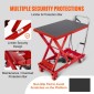 Επιτραπέζιο καρότσι VEVOR Hydraulic Lift, 500lbs Capacity Ύψος ανύψωσης 28,5" Χειροκίνητο Τραπέζι ανύψωσης μονής ψαλίδας με 4 ρόδες και αντιολισθητικό μαξιλαράκι, υδραυλικό καρότσι με ψαλίδια για χειρισμό υλικού, κόκκινο