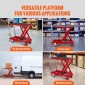 Επιτραπέζιο καρότσι VEVOR Hydraulic Lift, 500lbs Capacity Ύψος ανύψωσης 28,5" Χειροκίνητο Τραπέζι ανύψωσης μονής ψαλίδας με 4 ρόδες και αντιολισθητικό μαξιλαράκι, υδραυλικό καρότσι με ψαλίδια για χειρισμό υλικού, κόκκινο