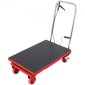 Επιτραπέζιο καρότσι VEVOR Hydraulic Lift, 500lbs Capacity Ύψος ανύψωσης 28,5" Χειροκίνητο Τραπέζι ανύψωσης μονής ψαλίδας με 4 ρόδες και αντιολισθητικό μαξιλαράκι, υδραυλικό καρότσι με ψαλίδια για χειρισμό υλικού, κόκκινο