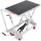 VEVOR Hydraulic Lift Table Cart, 500lbs Capacity 28,5" Lifting Ύψος, Χειροκίνητο Τραπέζι ανύψωσης μονής ψαλίδας με 4 τροχούς και αντιολισθητικό μαξιλαράκι, Υδραυλικό καρότσι με ψαλίδια για χειρισμό υλικού, γκρι