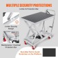 VEVOR Hydraulic Lift Table Cart, 500lbs Capacity 28,5" Lifting Ύψος, Χειροκίνητο Τραπέζι ανύψωσης μονής ψαλίδας με 4 τροχούς και αντιολισθητικό μαξιλαράκι, Υδραυλικό καρότσι με ψαλίδια για χειρισμό υλικού, γκρι