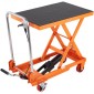 Επιτραπέζιο καρότσι VEVOR Hydraulic Lift, Χωρητικότητα 330 lbs Ύψος ανύψωσης 28,5" Χειροκίνητο Τραπέζι ανύψωσης μονής ψαλίδας με 4 ρόδες και αντιολισθητικό μαξιλαράκι, υδραυλικό καρότσι με ψαλίδια για χειρισμό και μεταφορά υλικού