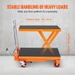 Επιτραπέζιο καρότσι VEVOR Hydraulic Lift, Χωρητικότητα 330 lbs Ύψος ανύψωσης 28,5" Χειροκίνητο Τραπέζι ανύψωσης μονής ψαλίδας με 4 ρόδες και αντιολισθητικό μαξιλαράκι, υδραυλικό καρότσι με ψαλίδια για χειρισμό και μεταφορά υλικού