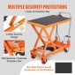 Επιτραπέζιο καρότσι VEVOR Hydraulic Lift, Χωρητικότητα 330 lbs Ύψος ανύψωσης 28,5" Χειροκίνητο Τραπέζι ανύψωσης μονής ψαλίδας με 4 ρόδες και αντιολισθητικό μαξιλαράκι, υδραυλικό καρότσι με ψαλίδια για χειρισμό και μεταφορά υλικού