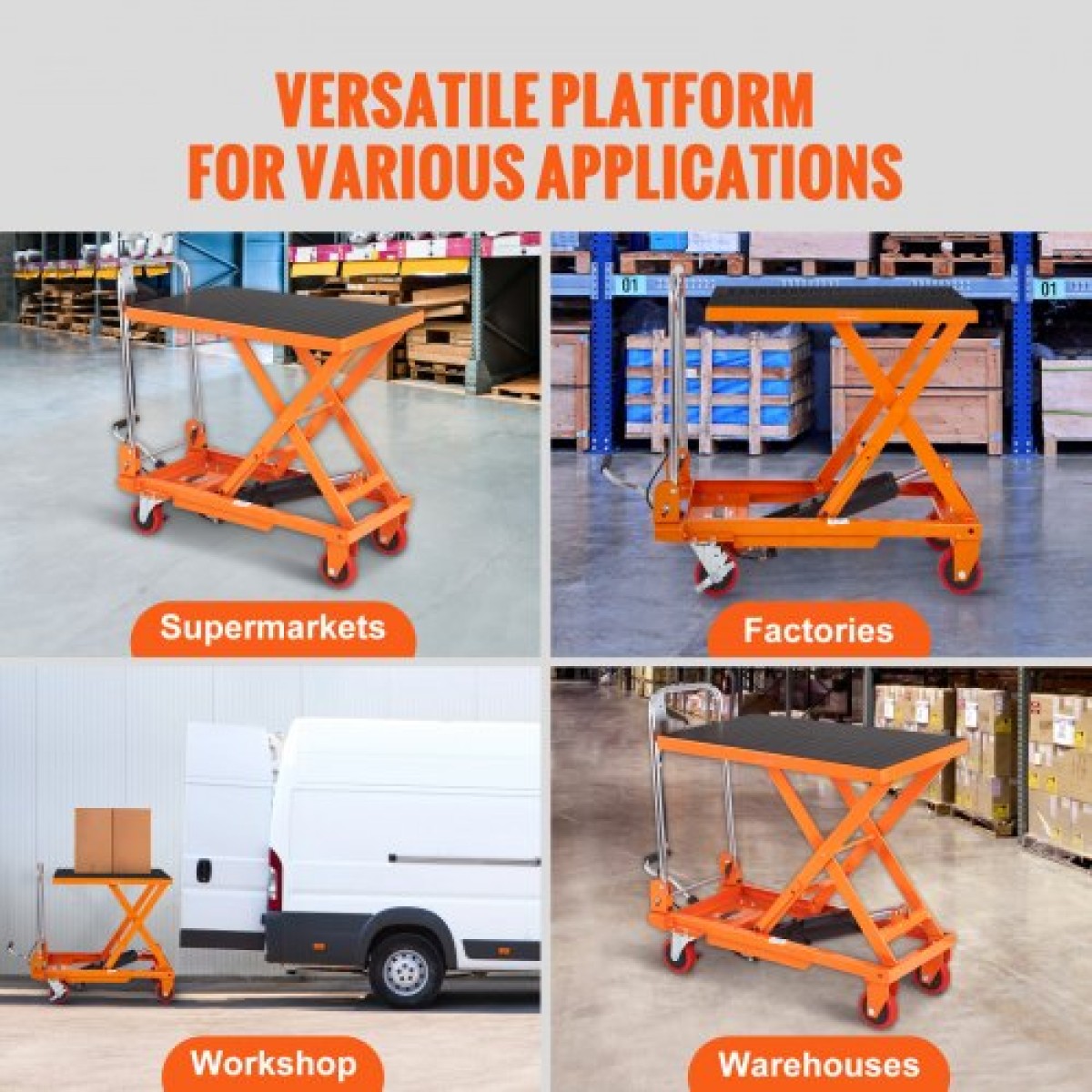 Επιτραπέζιο καρότσι VEVOR Hydraulic Lift, Χωρητικότητα 330 lbs Ύψος ανύψωσης 28,5" Χειροκίνητο Τραπέζι ανύψωσης μονής ψαλίδας με 4 ρόδες και αντιολισθητικό μαξιλαράκι, υδραυλικό καρότσι με ψαλίδια για χειρισμό και μεταφορά υλικού