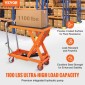 Επιτραπέζιο καρότσι VEVOR Hydraulic Lift, Χωρητικότητα 1100 lbs Ύψος ανύψωσης 35,4" Χειροκίνητο Τραπέζι ανύψωσης μονής ψαλίδας με 4 τροχούς και αντιολισθητικό μαξιλαράκι, υδραυλικό καρότσι με ψαλίδια για χειρισμό και μεταφορά υλικού