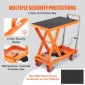 Επιτραπέζιο καρότσι VEVOR Hydraulic Lift, Χωρητικότητα 1100 lbs Ύψος ανύψωσης 35,4" Χειροκίνητο Τραπέζι ανύψωσης μονής ψαλίδας με 4 τροχούς και αντιολισθητικό μαξιλαράκι, υδραυλικό καρότσι με ψαλίδια για χειρισμό και μεταφορά υλικού