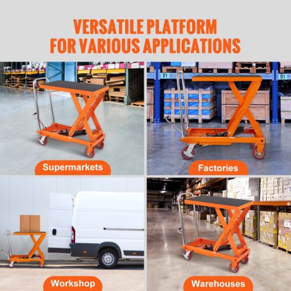 Επιτραπέζιο καρότσι VEVOR Hydraulic Lift, Χωρητικότητα 1100 lbs Ύψος ανύψωσης 35,4" Χειροκίνητο Τραπέζι ανύψωσης μονής ψαλίδας με 4 τροχούς και αντιολισθητικό μαξιλαράκι, υδραυλικό καρότσι με ψαλίδια για χειρισμό και μεταφορά υλικού