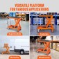Επιτραπέζιο καρότσι VEVOR Hydraulic Lift, Χωρητικότητα 1100 lbs Ύψος ανύψωσης 35,4" Χειροκίνητο Τραπέζι ανύψωσης μονής ψαλίδας με 4 τροχούς και αντιολισθητικό μαξιλαράκι, υδραυλικό καρότσι με ψαλίδια για χειρισμό και μεταφορά υλικού