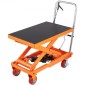 Επιτραπέζιο καρότσι VEVOR Hydraulic Lift, Χωρητικότητα 1100 lbs Ύψος ανύψωσης 35,4" Χειροκίνητο Τραπέζι ανύψωσης μονής ψαλίδας με 4 τροχούς και αντιολισθητικό μαξιλαράκι, υδραυλικό καρότσι με ψαλίδια για χειρισμό και μεταφορά υλικού