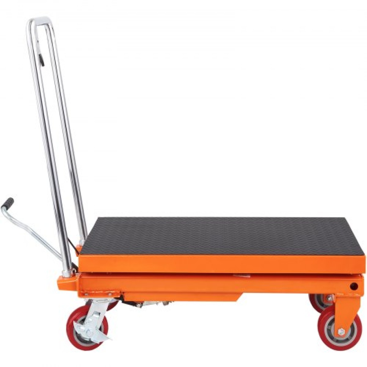 Επιτραπέζιο καρότσι VEVOR Hydraulic Lift, Χωρητικότητα 1100 lbs Ύψος ανύψωσης 35,4" Χειροκίνητο Τραπέζι ανύψωσης μονής ψαλίδας με 4 τροχούς και αντιολισθητικό μαξιλαράκι, υδραυλικό καρότσι με ψαλίδια για χειρισμό και μεταφορά υλικού