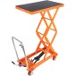 Επιτραπέζιο καρότσι VEVOR Hydraulic Lift, 770lbs Capacity Ύψος ανύψωσης 59" Χειροκίνητο τραπέζι ανύψωσης διπλού ψαλιδιού με 4 τροχούς και αντιολισθητικό μαξιλαράκι, υδραυλικό καρότσι με ψαλίδια για χειρισμό και μεταφορά υλικού