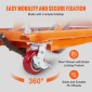 Επιτραπέζιο καρότσι VEVOR Hydraulic Lift, 770lbs Capacity Ύψος ανύψωσης 59" Χειροκίνητο τραπέζι ανύψωσης διπλού ψαλιδιού με 4 τροχούς και αντιολισθητικό μαξιλαράκι, υδραυλικό καρότσι με ψαλίδια για χειρισμό και μεταφορά υλικού